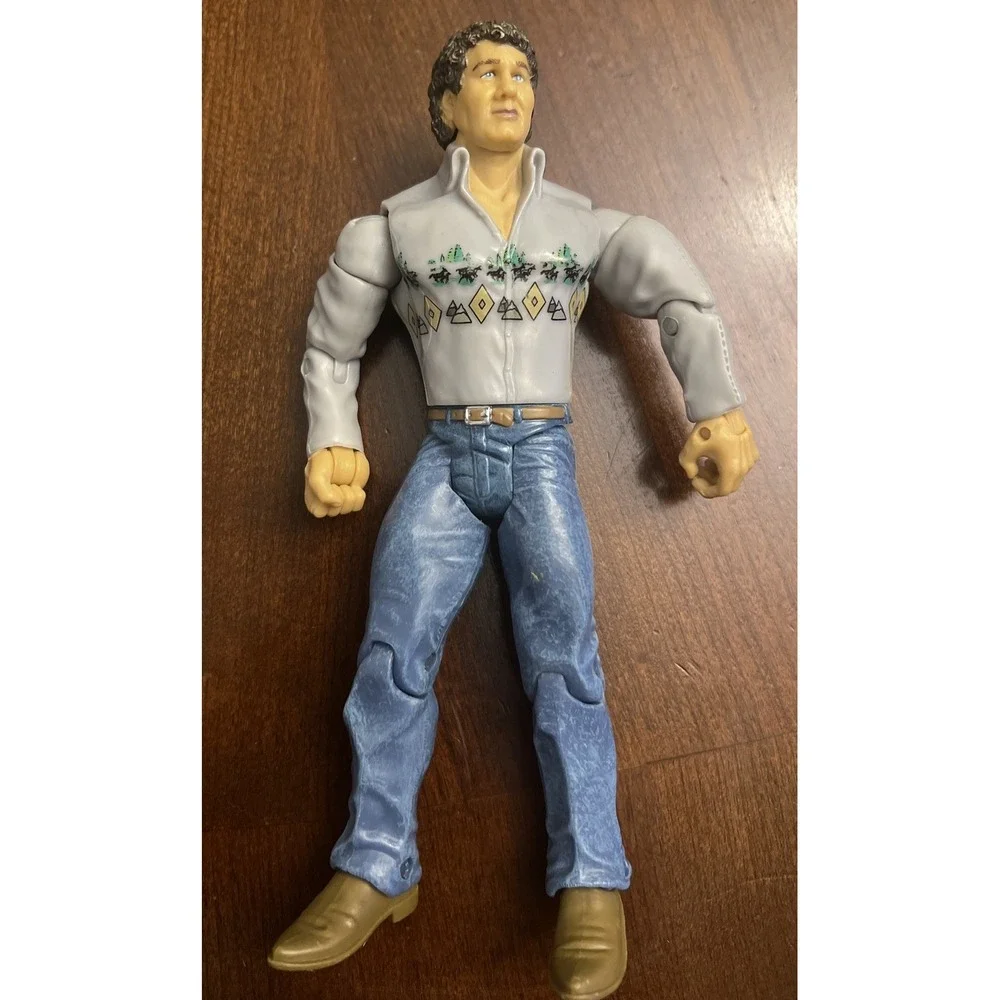 2001 WWF WWE Jakks Cowboy Bob‎ Orton Wrestling Figure Gray Shirt